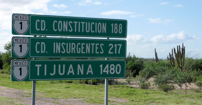Road Sign in Mexico